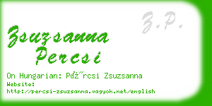 zsuzsanna percsi business card